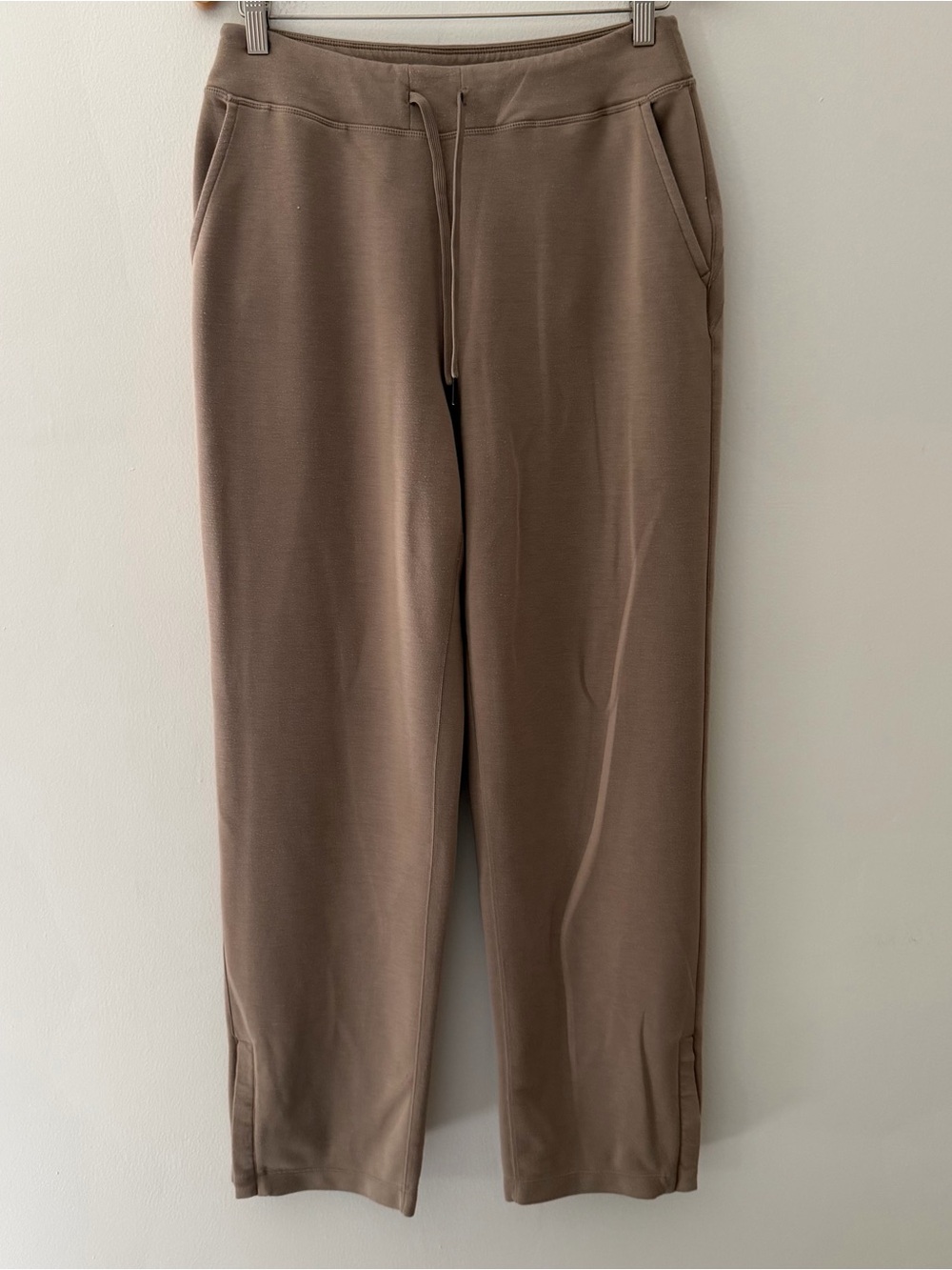 Bylt Opal Pants Split Hem Ankle ZipCocoa Brown Size Large Buttery Soft Travel